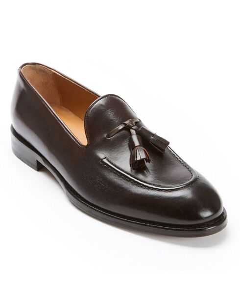 Mocassins en Cuir Milo marron foncé