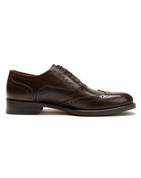 Richelieus en Cuir Noe marron foncé