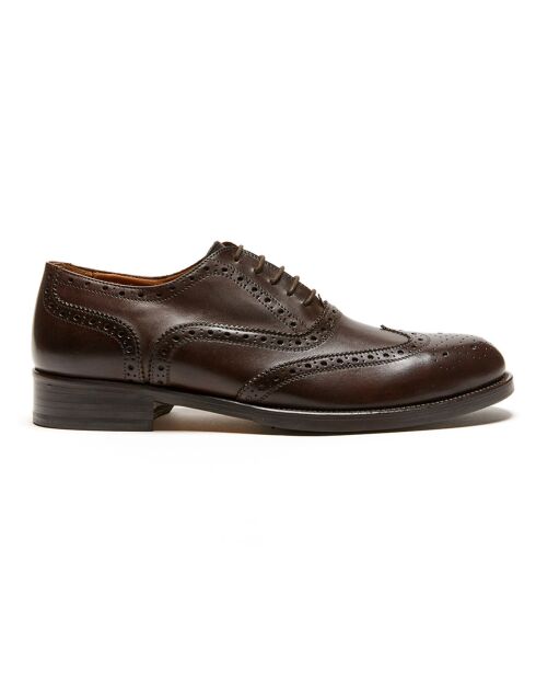 Richelieus en Cuir Noe marron foncé