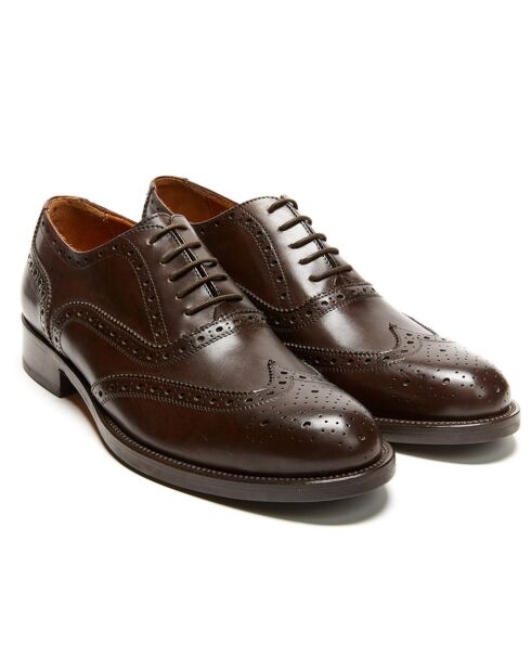 Richelieus en Cuir Noe marron foncé