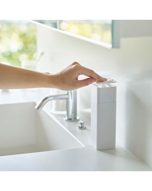 Distributeur de savon Tower blanc - 5.5x5.5x18.5 cm
