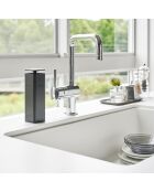Distributeur de savon Tower noir - 5.5x5.5x18.5 cm