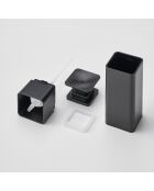 Distributeur de savon Tower noir - 5.5x5.5x18.5 cm