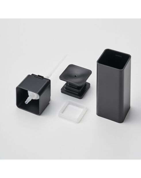 Distributeur de savon Tower noir - 5.5x5.5x18.5 cm