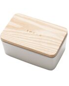 Beurrier grand format Tosca blanc - 15.5x10x7 cm