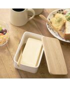 Beurrier grand format Tosca blanc - 15.5x10x7 cm