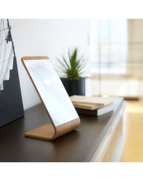 Espejo de mesa Rin beige - 13x12x23,3 cm