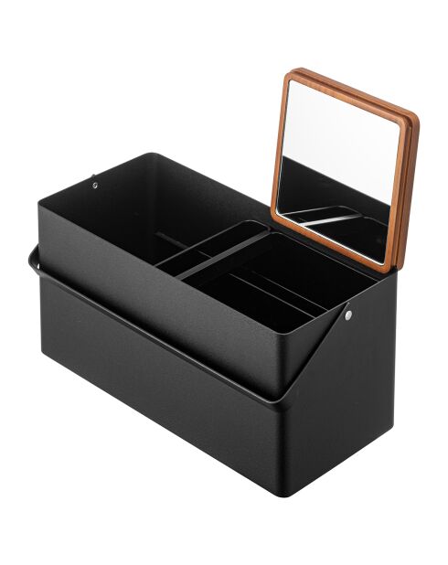 Zwarte make-updoos Tower - 31x15x15,7 cm