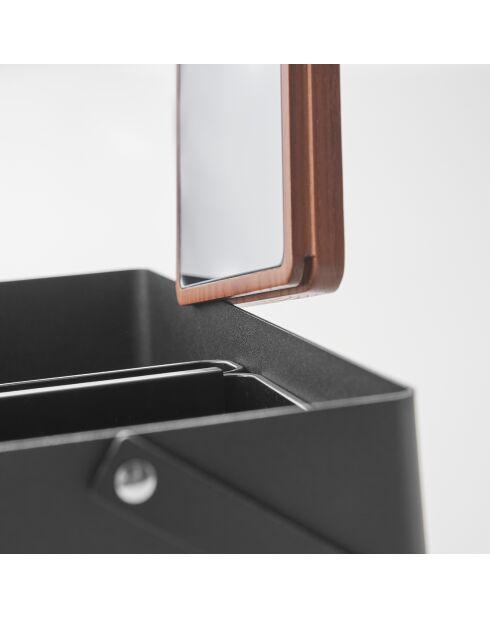 Zwarte make-updoos Tower - 31x15x15,7 cm