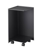 Rangement pour papier toilette avec roulette Tower noir - 23.5x23.5x43 cm