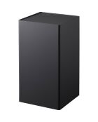 Rangement pour papier toilette avec roulette Tower noir - 23.5x23.5x43 cm