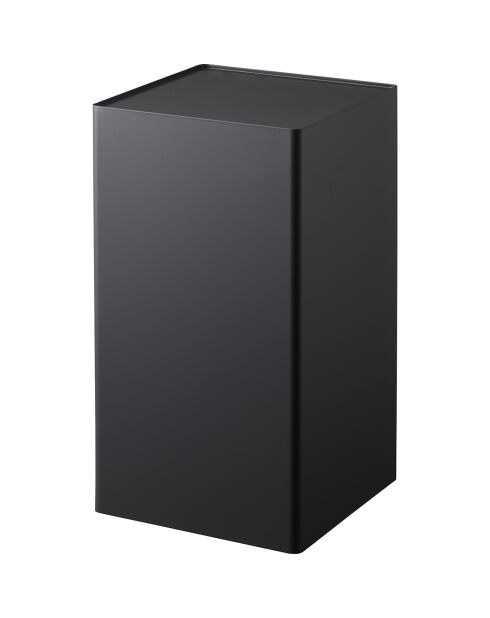 Rangement pour papier toilette avec roulette Tower noir - 23.5x23.5x43 cm