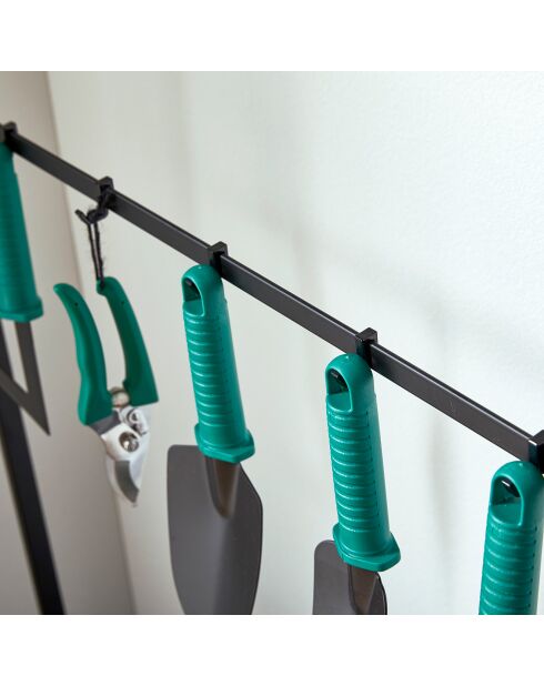 Zwarte opbergplank Tower met wielen - 72,5x35x141 cm