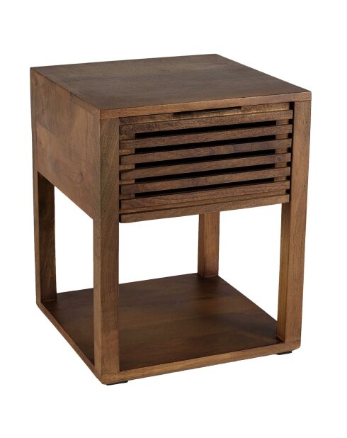 Alix bois opengewerkt nachtkastje van mangohout - 45x45x56 cm