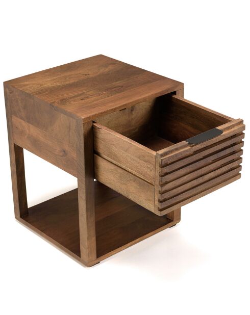 Alix bois opengewerkt nachtkastje van mangohout - 45x45x56 cm