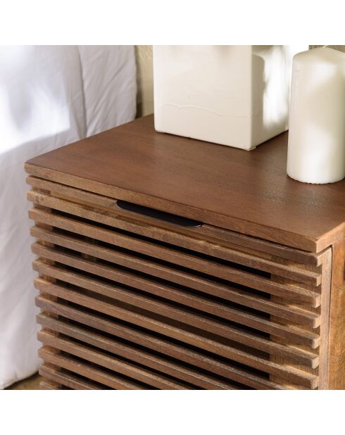 Alix bois opengewerkt nachtkastje van mangohout - 45x45x45 cm
