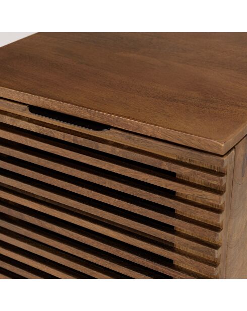 Alix Bois Nachttisch aus Mangoholz mit Lochmuster - 45x45x45 cm