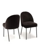 2 Chaises ulysse noires - 48x57x83 cm