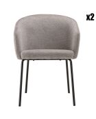 2 Chaises ulysse gris clair - 58x59x79 cm