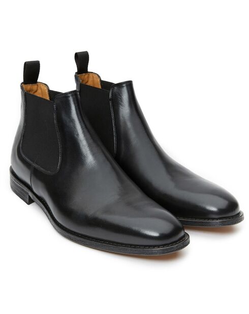 Chelsea Boots en Cuir Tom noires