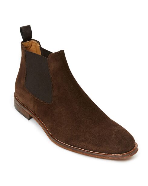 Chelsea Boots en Velours de Cuir Tom marron foncé