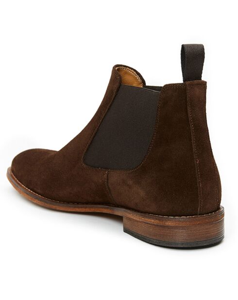 Chelsea Boots en Velours de Cuir Tom marron foncé