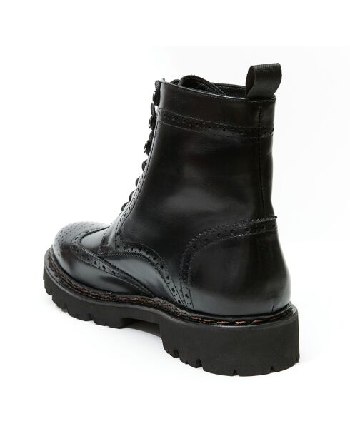 Boots en Cuir Noa noires