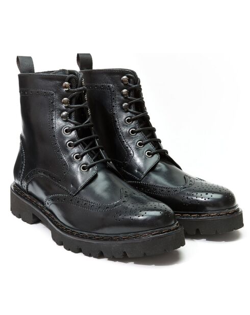 Boots en Cuir Noa noires