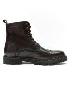 Boots en Cuir Noa marron foncé