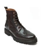 Boots en Cuir Noa marron foncé