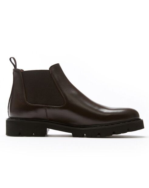 Chelsea Boots en Cuir Mao marron foncé