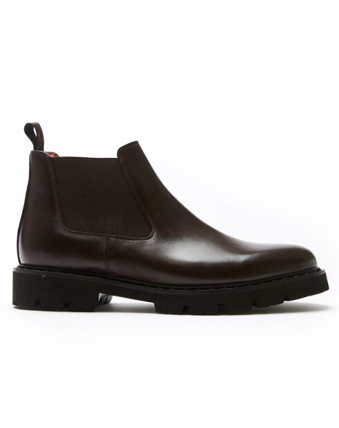 Chelsea Boots en Cuir Mao marron foncé