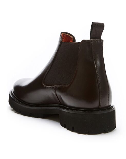 Chelsea Boots en Cuir Mao marron foncé