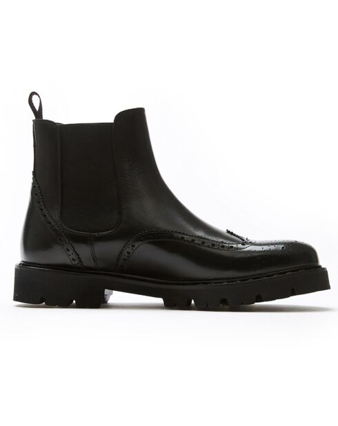 Chelsea Boots en Cuir Toma noires