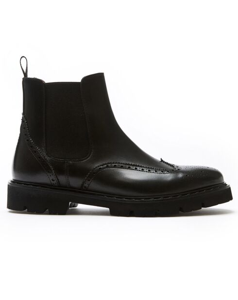 Chelsea Boots en Cuir Toma noires