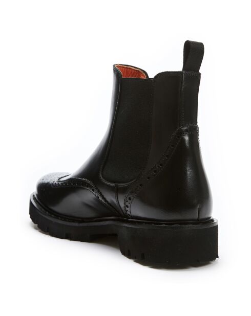 Chelsea Boots en Cuir Toma noires