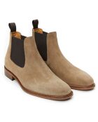 Chelsea Boots en Velours de Cuir Beta taupe