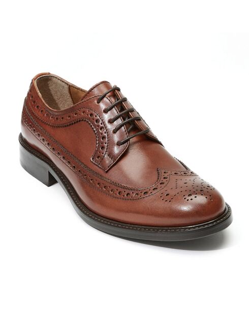 Derbies en Cuir Gil cognac