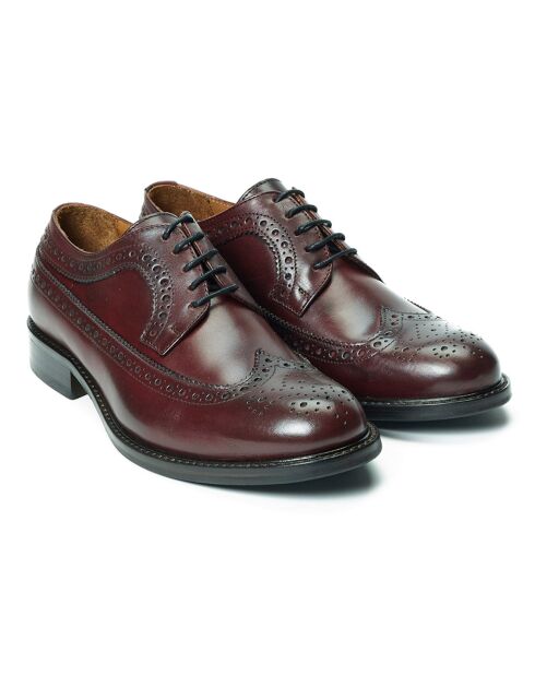 Derbies en Cuir Gil bordeaux
