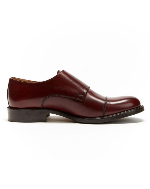 Monks en Cuir Ella bordeaux
