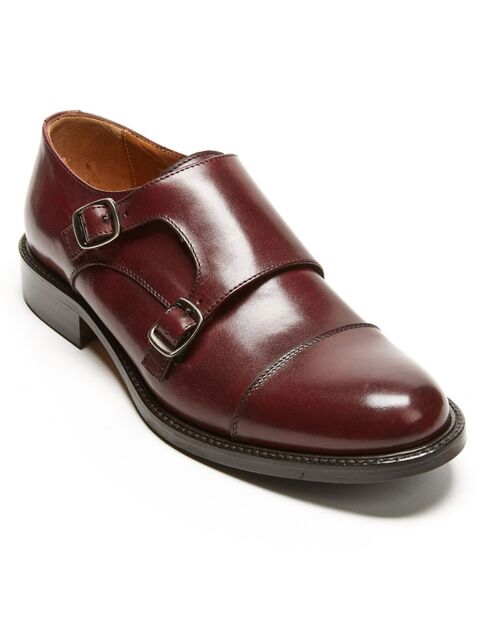 Monks en Cuir Ella bordeaux