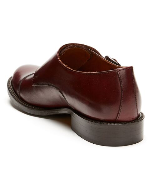 Monks en Cuir Ella bordeaux