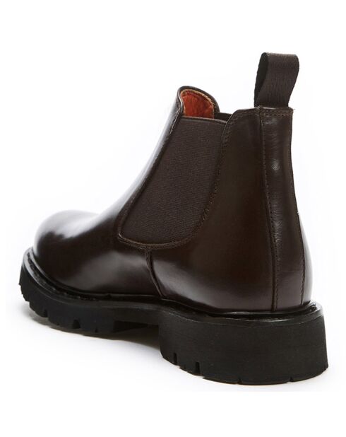 Chelsea Boots en Cuir Nelly marron foncé