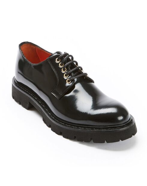 Derby in pelle verniciata nera Olia