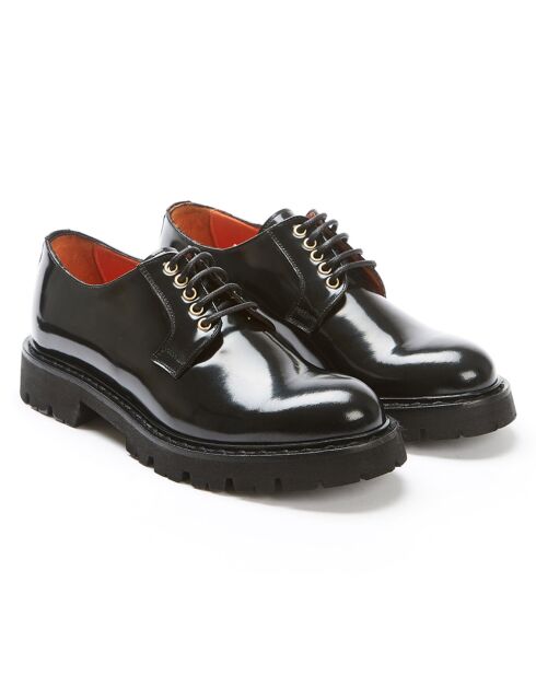 Derbies en Cuir vernies Olia noires
