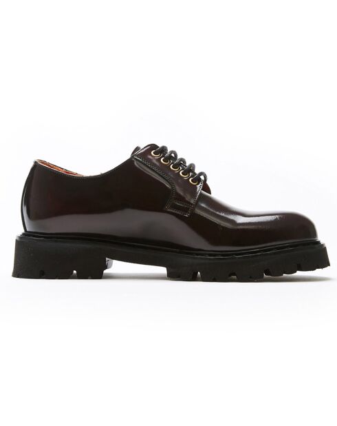 Derbies en Cuir vernies Olia bordeaux