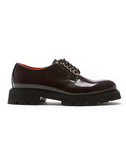 Derbies en Cuir vernies Olia bordeaux