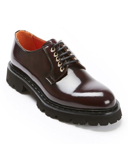 Derbies en Cuir vernies Olia bordeaux