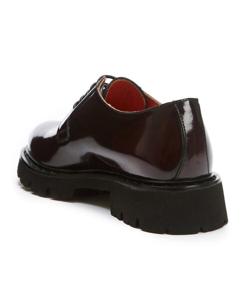 Derbies en Cuir vernies Olia bordeaux