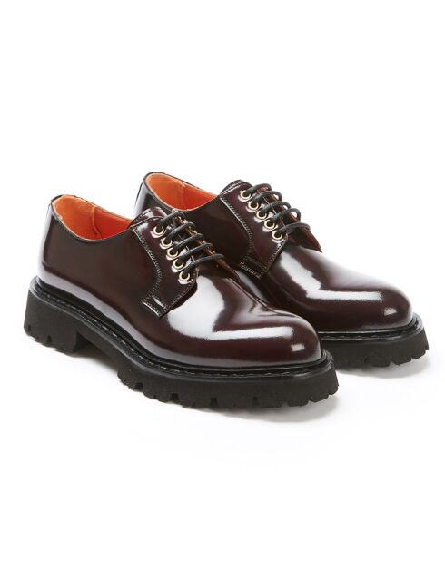 Derbies en Cuir vernies Olia bordeaux